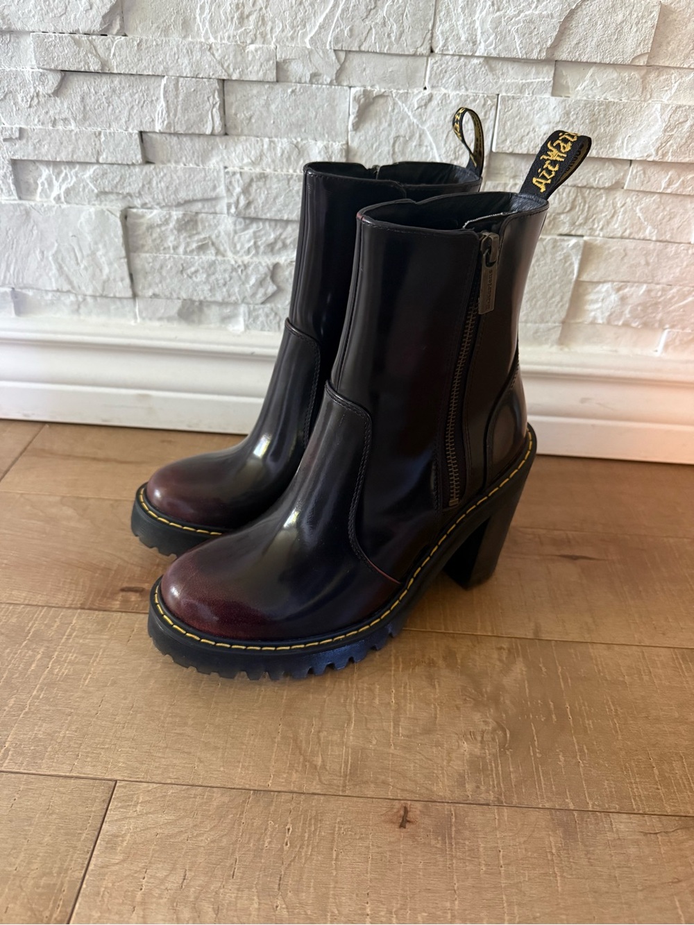 Dr. Martens Burgundy Heel Bootie - Size 38